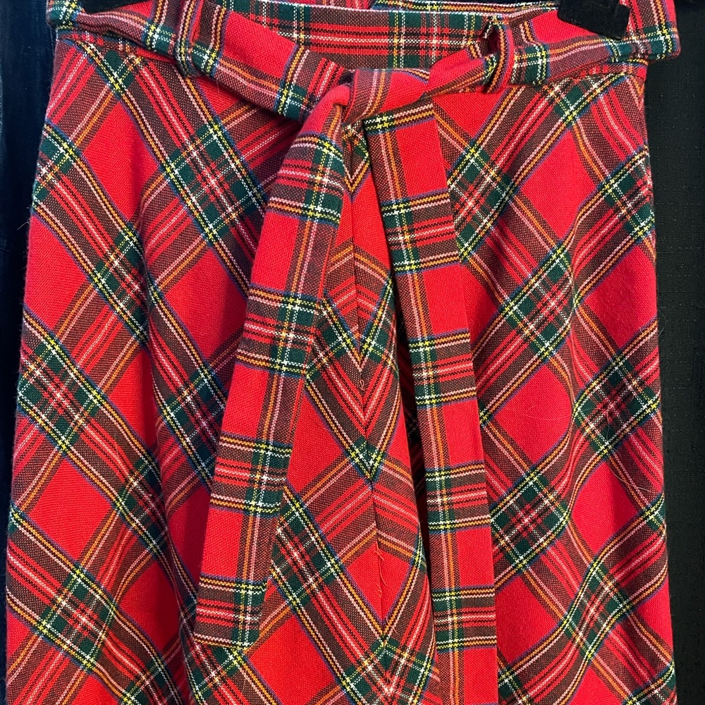 VTG Tartan Plaid Red Women's Skirt - Picture 2 of 10
